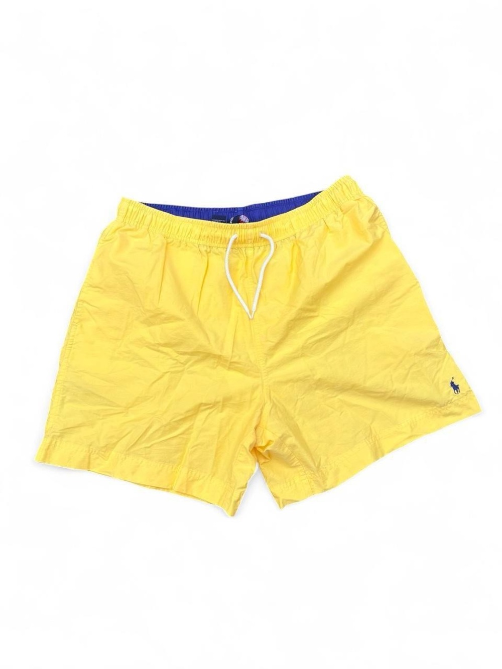 Polo by Ralph Lauren Yellow Swim Trunks with Blue Waistband